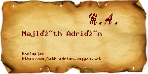 Majláth Adrián névjegykártya